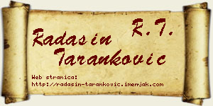 Radašin Taranković vizit kartica